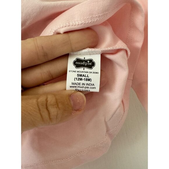 Mud Pie Small (12-18M) "I Love Unicorns" Long Sleeve Tee Pink Cotton/Spandex Ruf - Picture 2 of 11